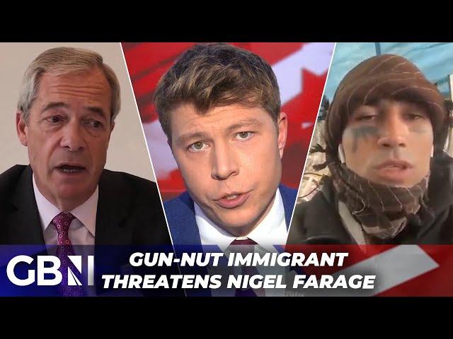 DANGEROUS immigrant who threatened Nigel Farage documents apparent entry into Britain