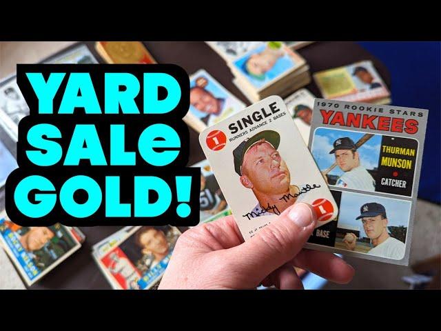 AMAZING Yard Sale Find Vintage 60's Baseball Cards Mantle Mays Clemente Aaron Rose PSA-Worthy MORE