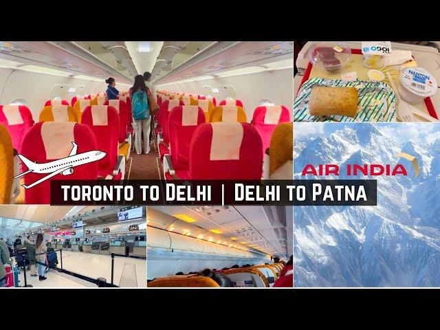 Direct Toronto to Delhi Air India International Flight | Air India meal