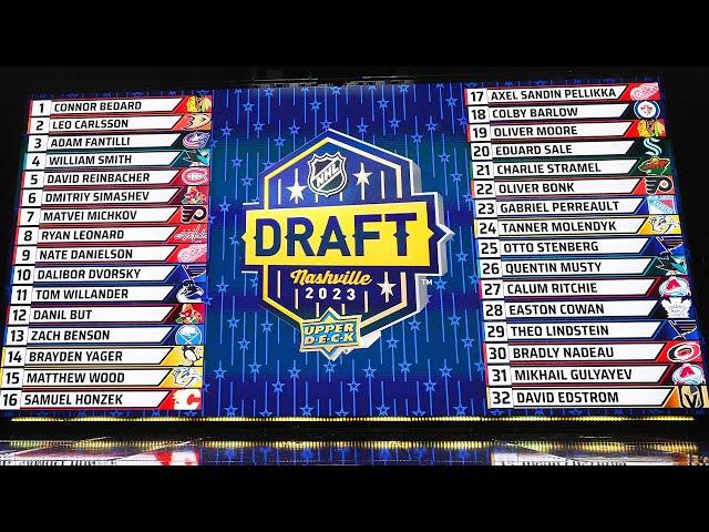 Every 1st Round pick of the 2023 NHL Draft