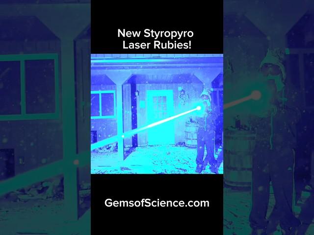 Rubies made by ‎⁨@styropyro⁩ using the world's most powerful handheld #laser #ruby #gems #crystals