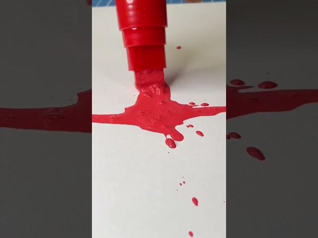 Drawing, But The Red Marker is Huge! Satisfying! #shorts #painting #satisfying ￼