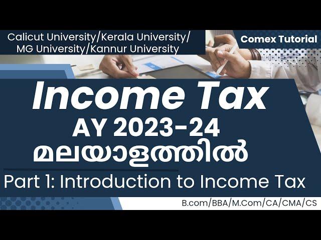 Income Tax/Part 1/Introduction to Income Tax /AY-2023-24/Malayalam