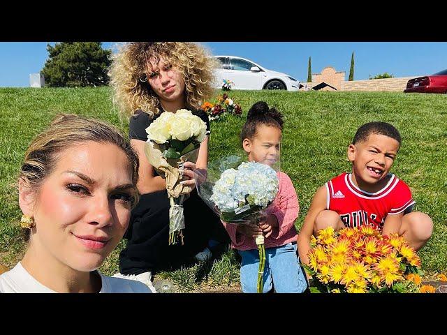 Allison Holker and Kids Visit tWitch's Gravesite