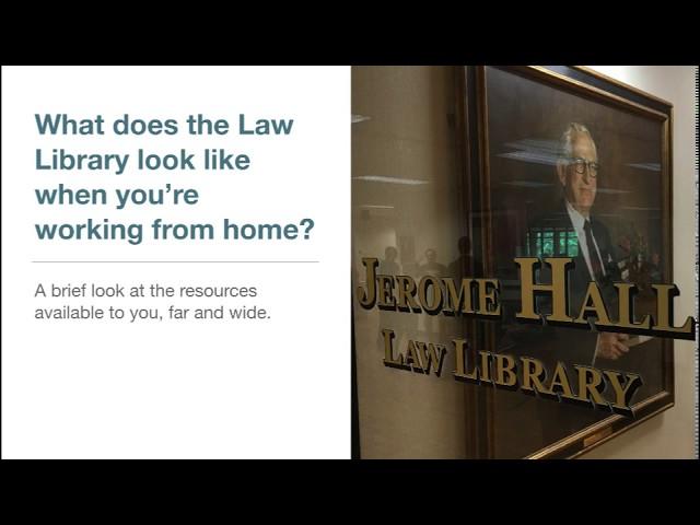 Remote Learning & The Law Library