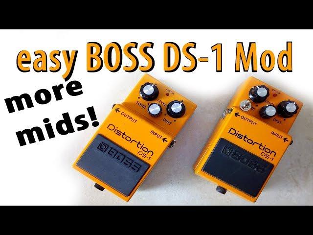 easy BOSS DS-1 mod - add more mids