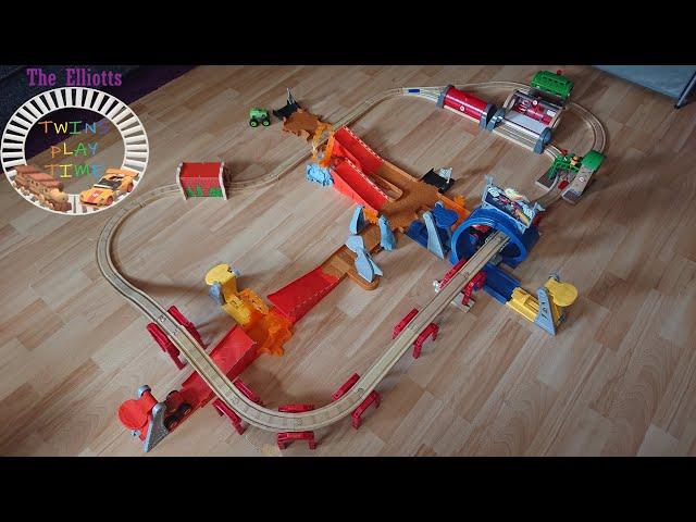 We Build A Toy Train Track Through Blaze And The Monster Machines Loop-de-Loop!