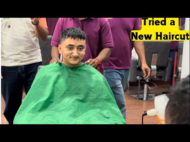 Maine aap logon ki demand mai kia naya Haircut try  Bhai ka kaam hua cancel ‍