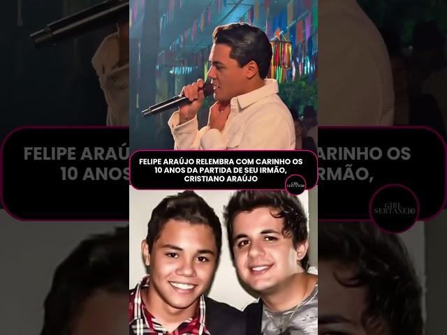 10 anos de saudade. #felipearaújo  relembra com carinho a partida de seu irmão, Cristiano Araújo