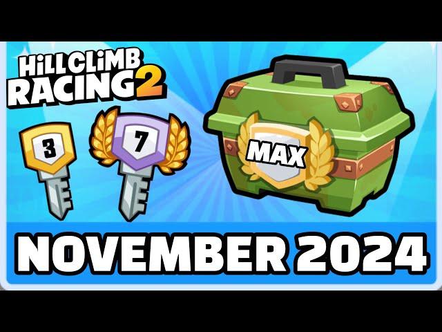 ALL ADVENTURE KEYS NOVEMBER 2024 - Hill Climb Racing 2