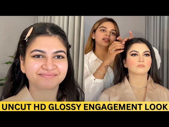How to do GLAM GLOSSY  ENGAGEMENT Makeup by @Sakshi Gupta Makeup Studio & Academy in simple steps