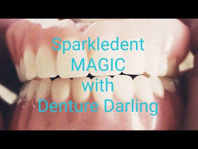 Sparkledent denture cleaner and whitener demo video (next level teeth whitener)