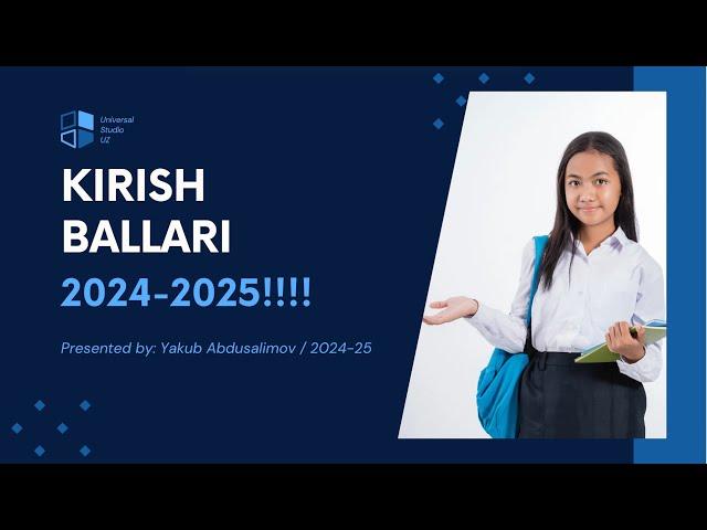 boshlang'ich ta'lim kirish ballari 2024 2025