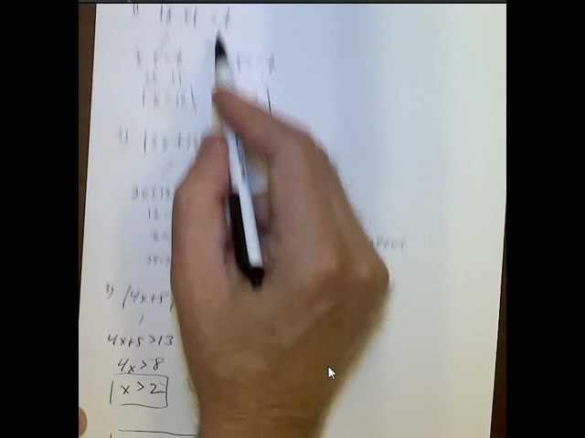 ABSOLUTE VALUE EQNS AND INEQUALITIES