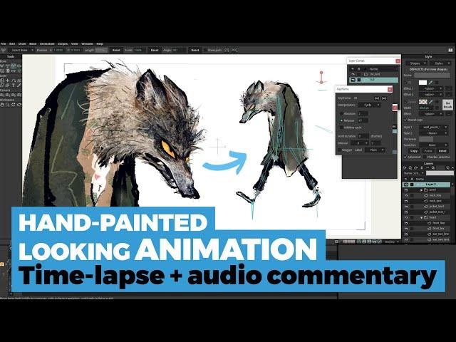 Drawing, rigging and animating in under three hours! Time-lapse & commentary