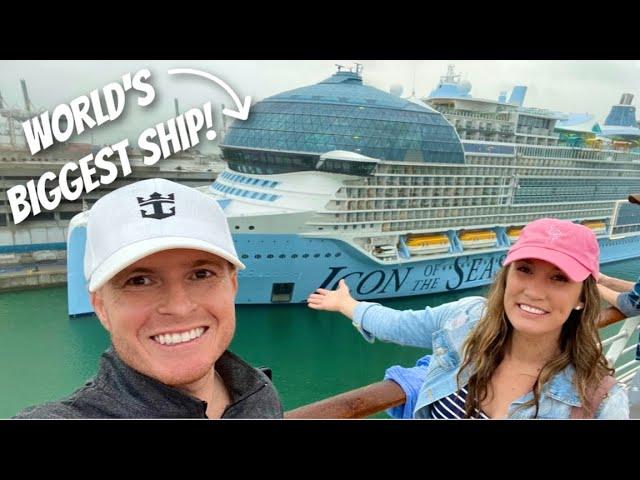 BOARDING DAY! Sailing past ICON of The Seas - Royal Caribbean Cruise Vlog