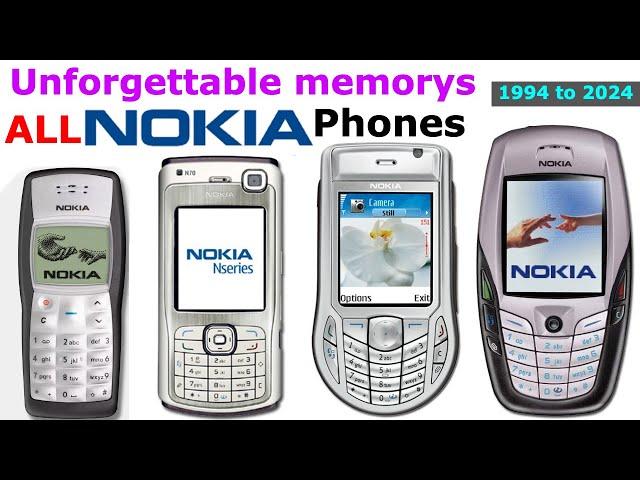 Evolution Of Nokia Mobiles | Nokia Unforgettable Memorys 1994 to 2024