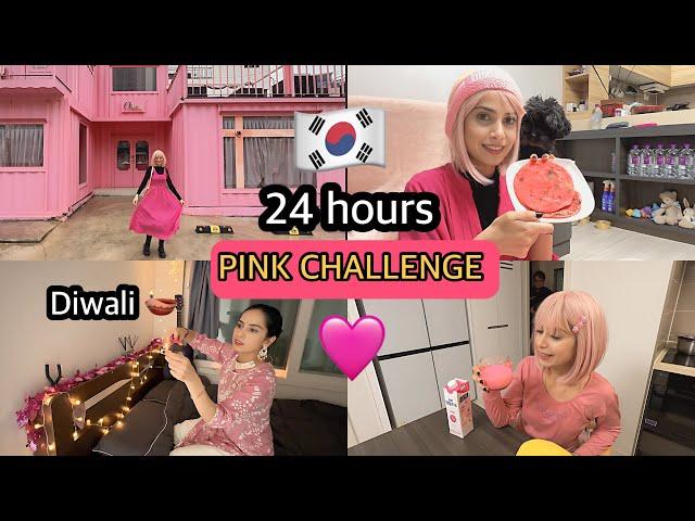 24 PINK CHALLENGE ONLY: pink roti, Diwali celebration and first snow ️