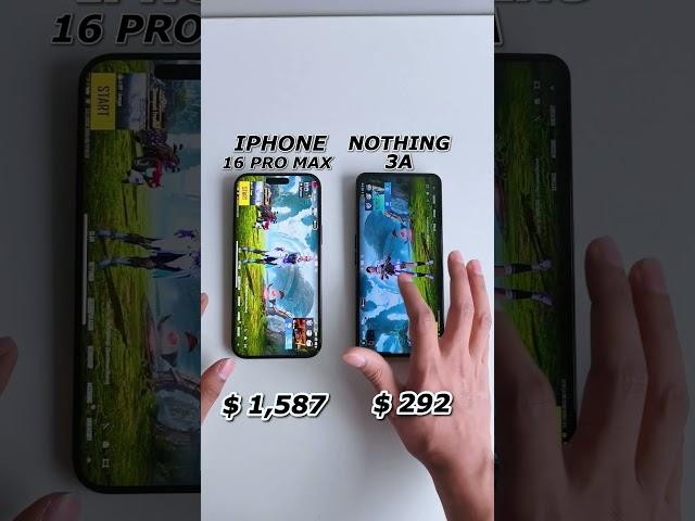 Flagship vs Budget 2025 – iPhone 16 Pro Max vs Nothing 3a Performance Showdown! #shorts