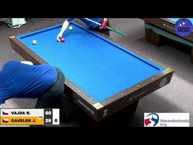 Czech league | 1-cushion | 1st class | 5th round | Roman Vajda v Josef Gavelek