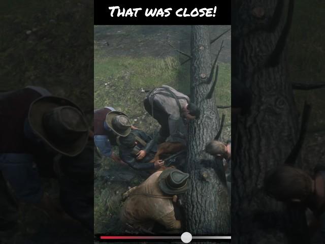 Tree Rolls Onto Guy In Rdr2  #rdr2 #rdr2gameplay #arthurmorgan