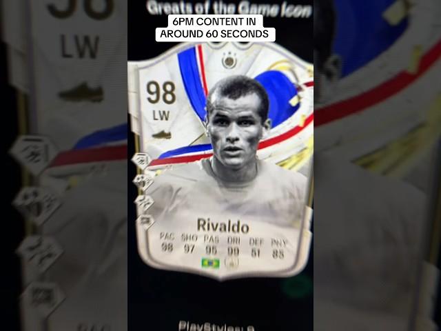 6PM CONTENT IN AROUND 60 SECONDS #fyp #preseason #fifa #fut #ea #shorts #content #fc24 #rivaldo