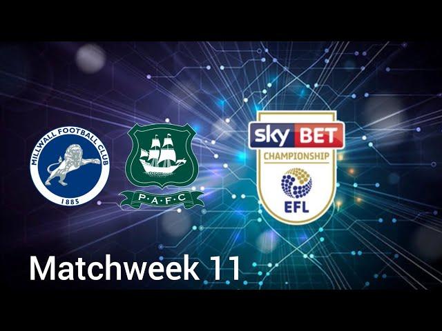 Sky Bet Championship, 24/25, Matchweek 11, Millwall vs Plymouth