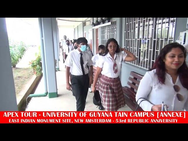 APEX EDUCATION TOUR 2023 UNIVERSITY OF GUYANA BERBICE TAIN CAMPUS ANNEXE 53rd REPUBLIC ANNIVERSARY