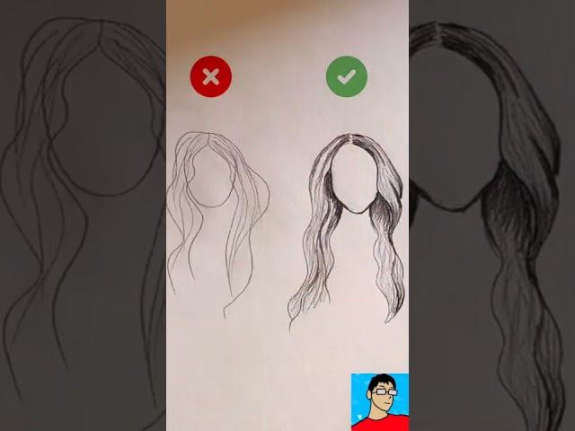 Hairs Drawing #shorts #abhishekartz