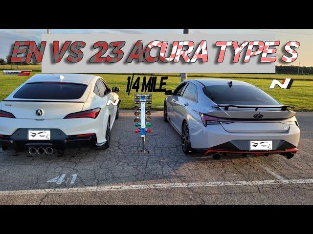 22 ELANTRA N DCT VS 23 ACURA INTEGRA TYPE S 1/4 MILE