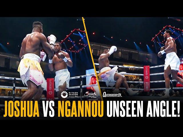 EXCLUSIVE UNSEEN ANGLE!  Anthony Joshua KNOCKS OUT Francis Ngannou