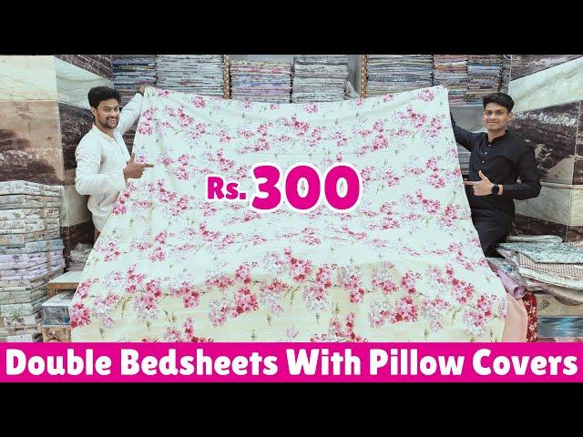 cheapest handlooms market in hyd | ₹ 300 double bedsheets collection with pillow covers online avl