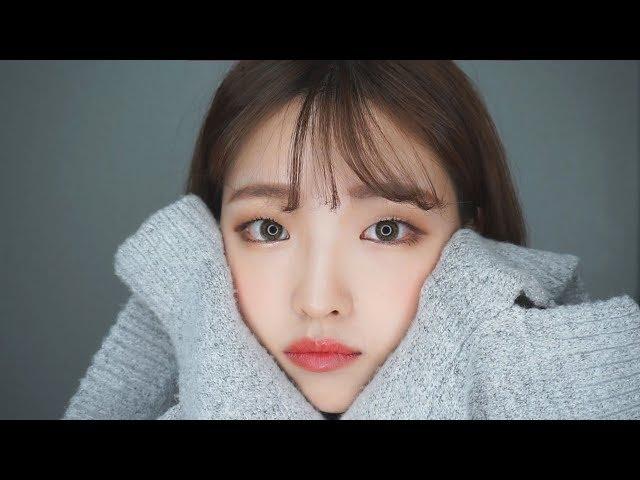 ENG SUB │ 겨울 니트 분위기 메이크업 │매일 하는 무쌍 데일리 메이크업 │Winter romantic makeup_monolid makeup