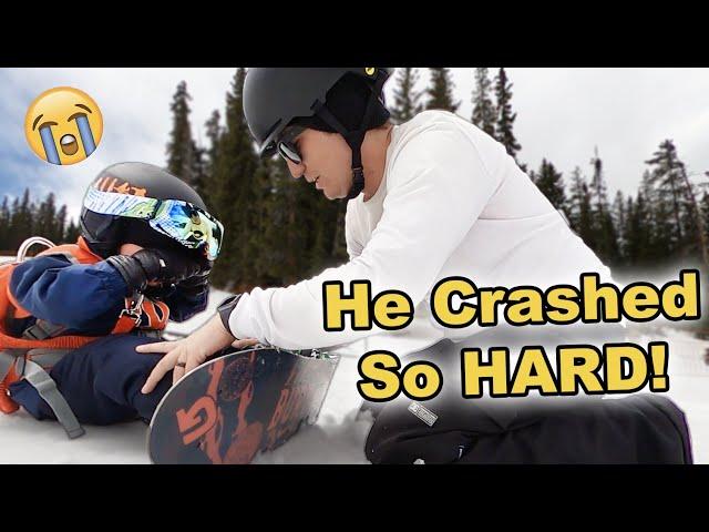 Toddler Takes His First Snowboard SLAM - (Season 5, Day 113)