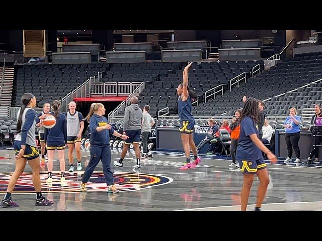 Inside Indiana Fever shootaround as they prepare for the Las Vegas Aces