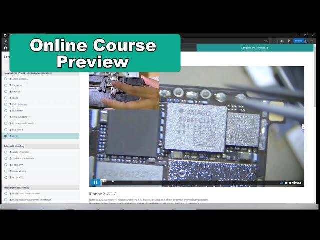 Online Course Quality Preview 【2021 iPhone Logic Board Repair】