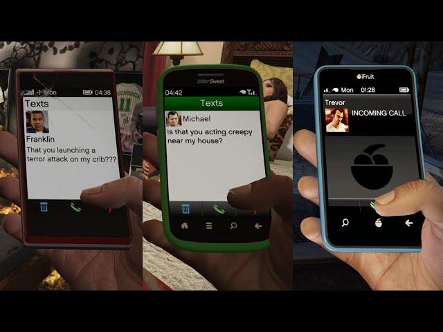 All HIDDEN Phone Calls & Text Messages When You Try To Destroy Protagonist's Houses - GTA 5