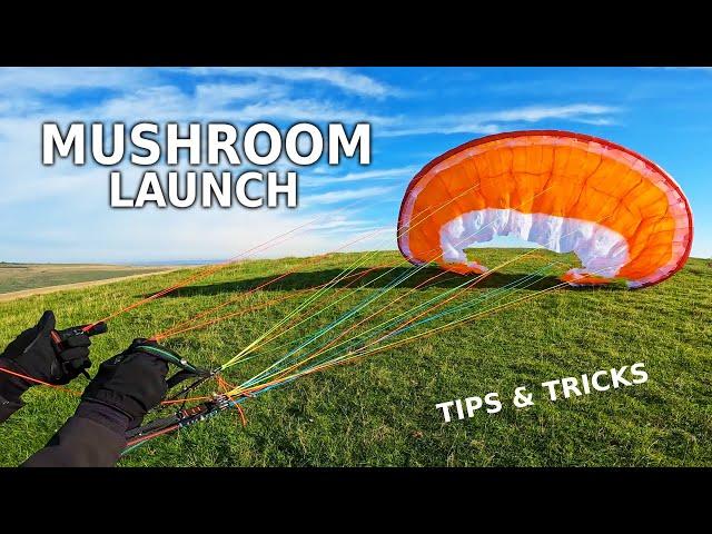 Paragliding Tip "MUSHROOM LAUNCH" 🪂 ( Ball to  Wall to  Launch )