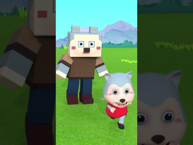 Real Dad VS Minecraft Dad  #funny #kids #wolfoo3D #wolfoosong