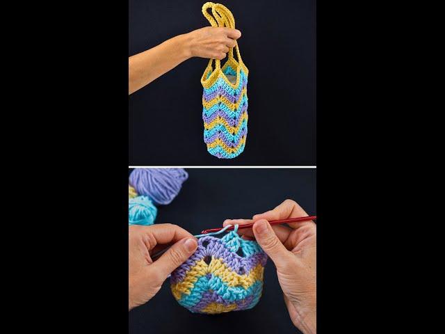 Easy crochet bottle bag! Step by step tutorial! Miarti