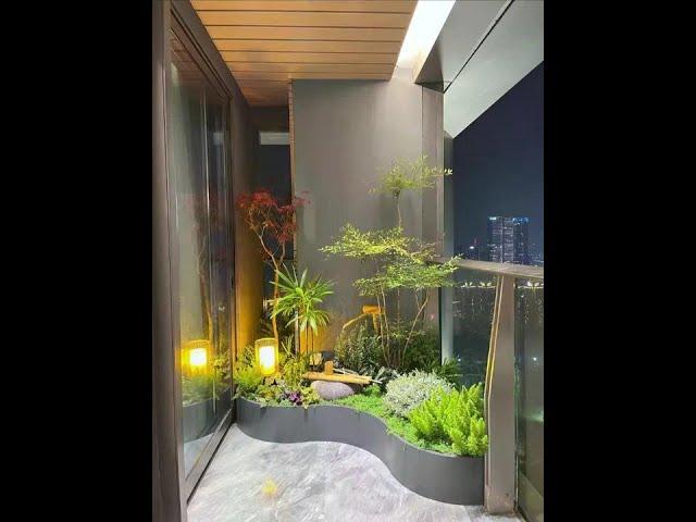 The city's balcony has a ”yard” with Zen-style landscaping, which is very healing. #Balcony Plantin