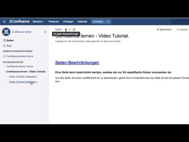 Vererbte Beschränkungen - Atlassian Confluence lernen #83