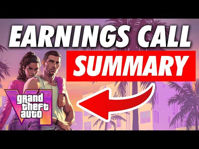 GTA 6: Take Two Earnings Call | SUMMARY (WHAT WE KNOW)