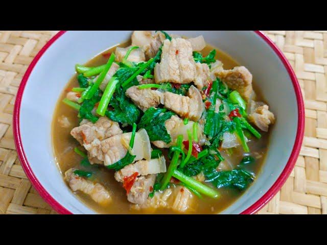 อ่อมหมูสามชั้นผักกวางตุ้ง เมนูกับข้าวบ้านๆนัวๆ  สไตล์| ครัวบ้านๆ Channel