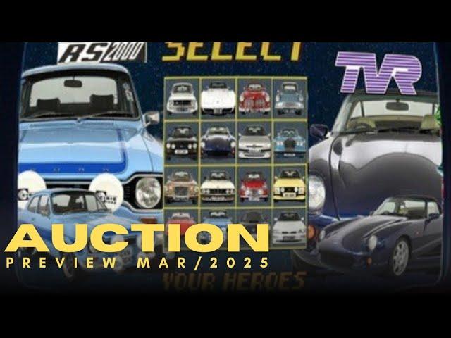 AUCTION PREVIEW @ WB & SONS MARCH/2025 Newcastle UK.  Fast Fords , Minis and more.