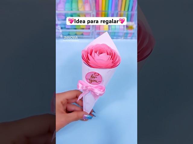 Manualidades de papel / Ideas para regalar / Rosa de papel / Flor de papel #diy #manualidades #love