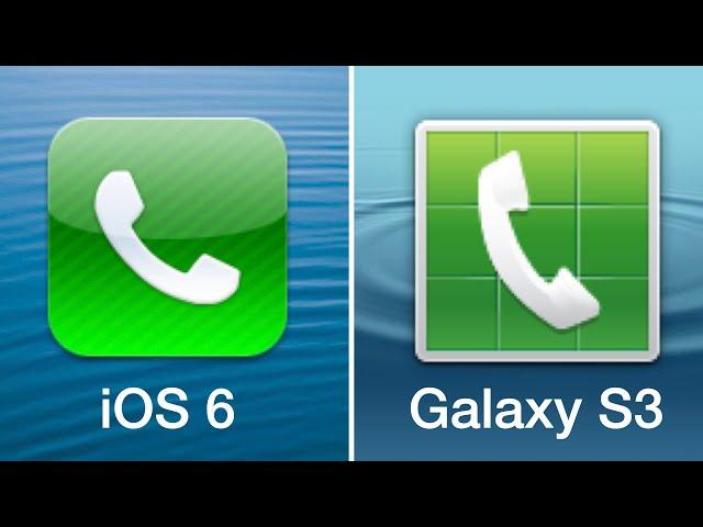 iOS 6 vs Samsung Galaxy S3 Icons!