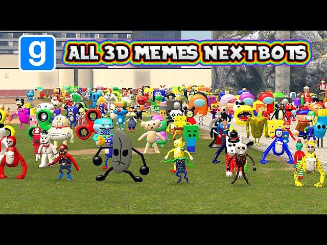 Gmod: All 3D Memes Nextbots // 306 Nextbots // Sanic Clones █ Garry's Mod █