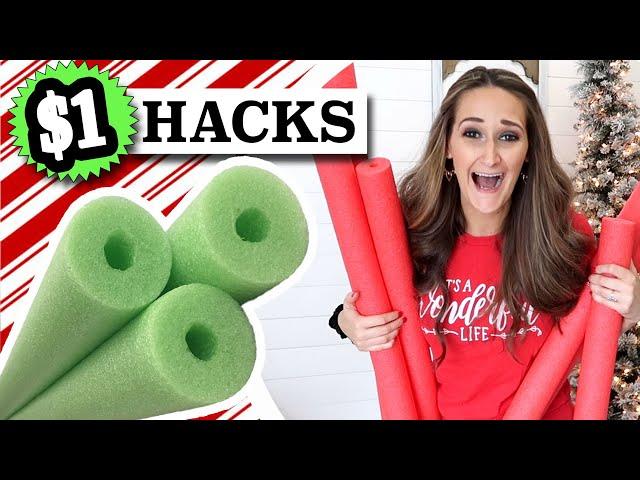 NEVER BEFORE SEEN Pool Noodle HACKS  Christmas in July 2024 | Dollar Tree DIY