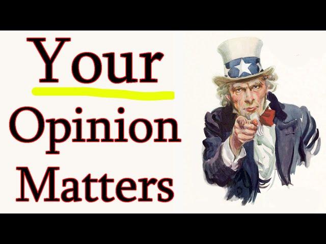 Your Opinion Matters || My Origin Story